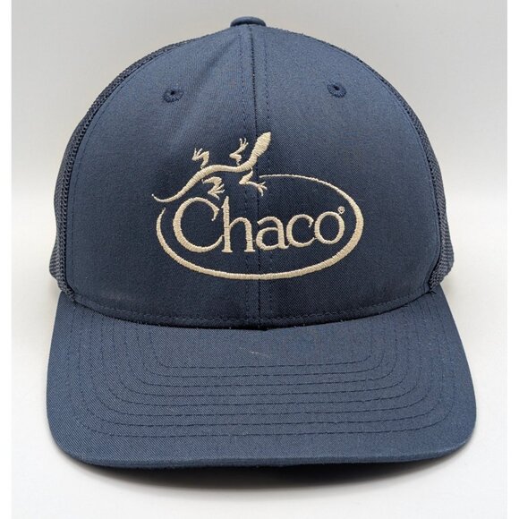 Chaco Navy Blue Mesh Snapback Hat Cap Adjustable Adult Hiking Nature Breathable - Picture 2 of 5